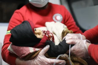 متطوع في الهلال الأحمر السوري يفوز بمسابقة أفضل صورة إنسانية