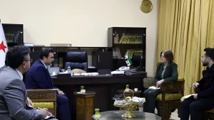 لقاء وزير التربية والتعليم بالقائمة بأعمال سفارة مملكة السويد في سوريا