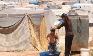 أزمة المياه في المخيمات السورية